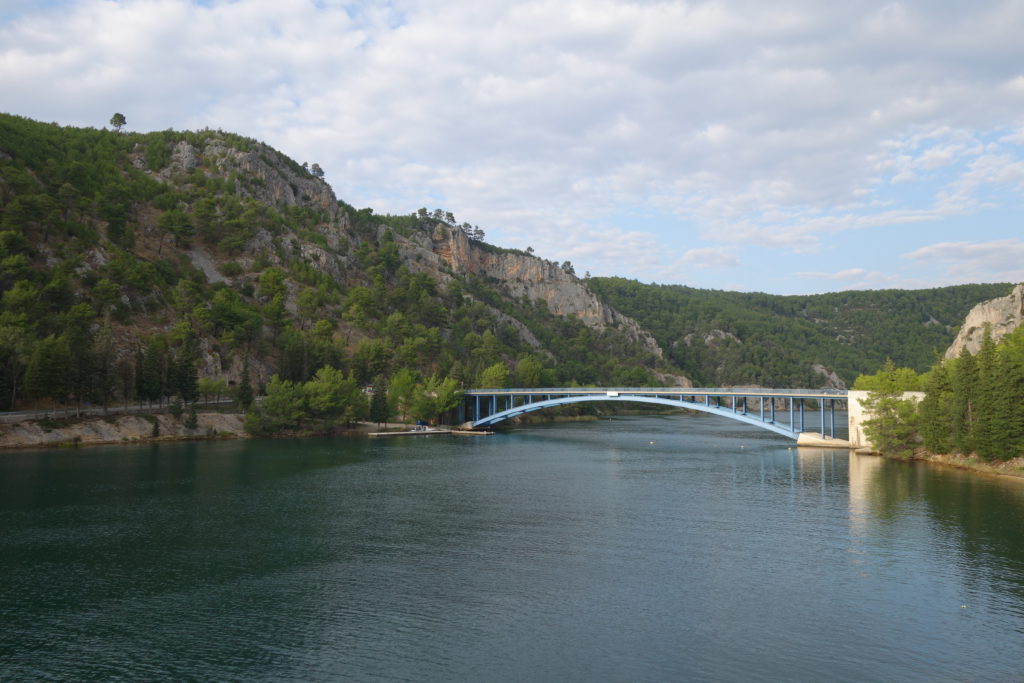 Am Eingang zum Nationalpark Krka,