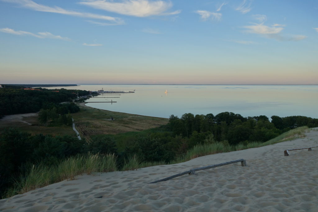 Abenddämmerung auf einer Düne in 52 m Höhe